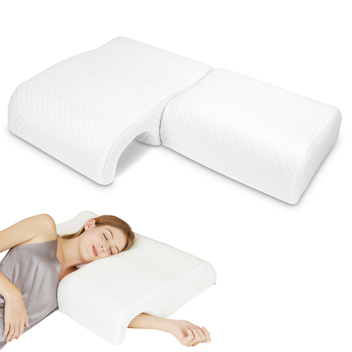 HOMCA Almohada para Parejas Almohadas para Brazos Almohadas de Peluche Curvas y Transpirables, Almohadas de presión de Rebote Lento para Apoyo Lumbar del Reposabrazos