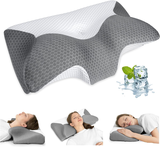 HOMCA Cervical Pillow - Ergonomic Memory Foam Pillow for Neck and Shoulder Pain Relief with Cooling